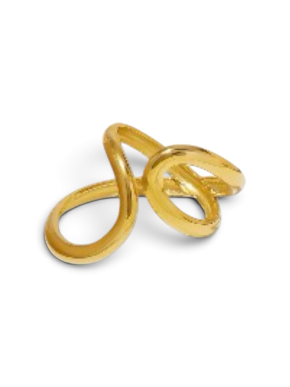 18k Gold Loop Knot Statement modern Ring - Women Jewelry